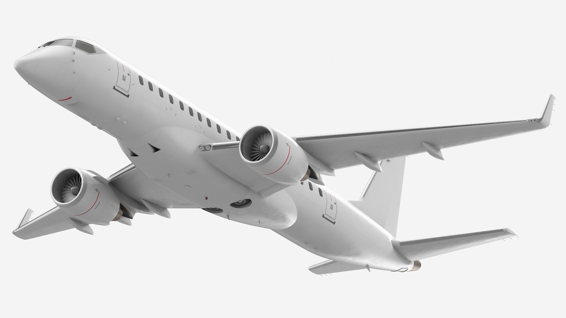 Jet Airliner Retracted Landing Gear 3D model preview