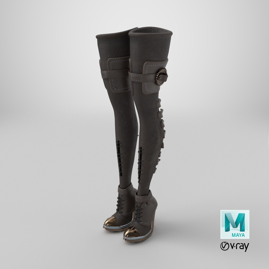 3D model Stylized Steampunk Thigh High Heel Boots https://p.turbosquid.com/ts-thumb/sR/6wftYb/6G/stemcell_maya_vray_render/png/1778677490/1920x1080/fit_q87/3e4c265f466c8c104c80e3892ae0a6ccd2833949/stemcell_maya_vray_render.jpg