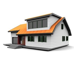 3ds max american neighborhood house