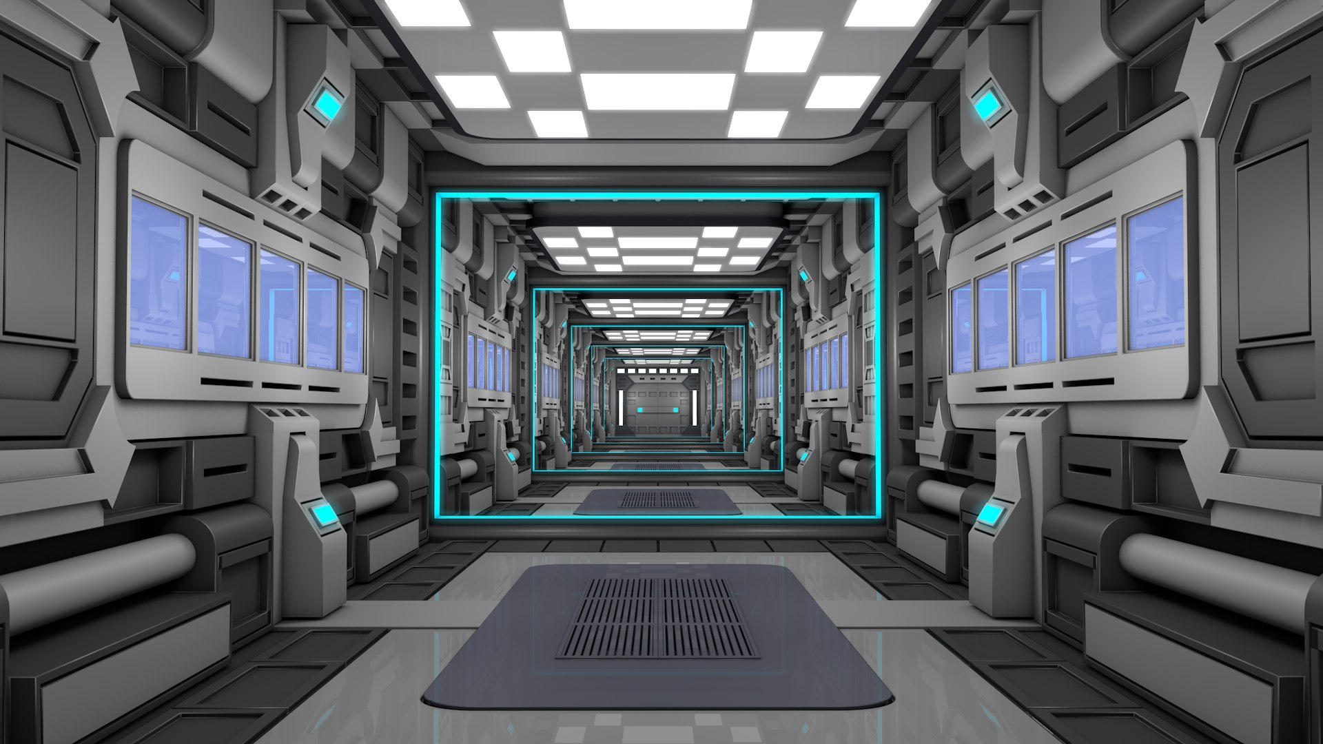 科幻走廊3D模型 - TurboSquid 2519999