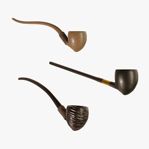 Hobbit Pipes Collection 3D model