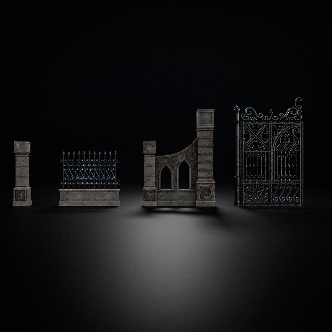 GOTHIC EXTERIOR PROPS ASSET 3D Model - TurboSquid 2443049