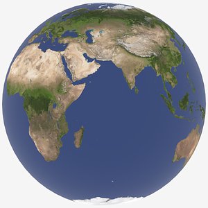 3D 8K Earth No Clouds
