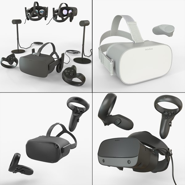 Oculus Rift with Controllers and Sensors model