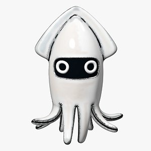 Cartoon Squid 3D model