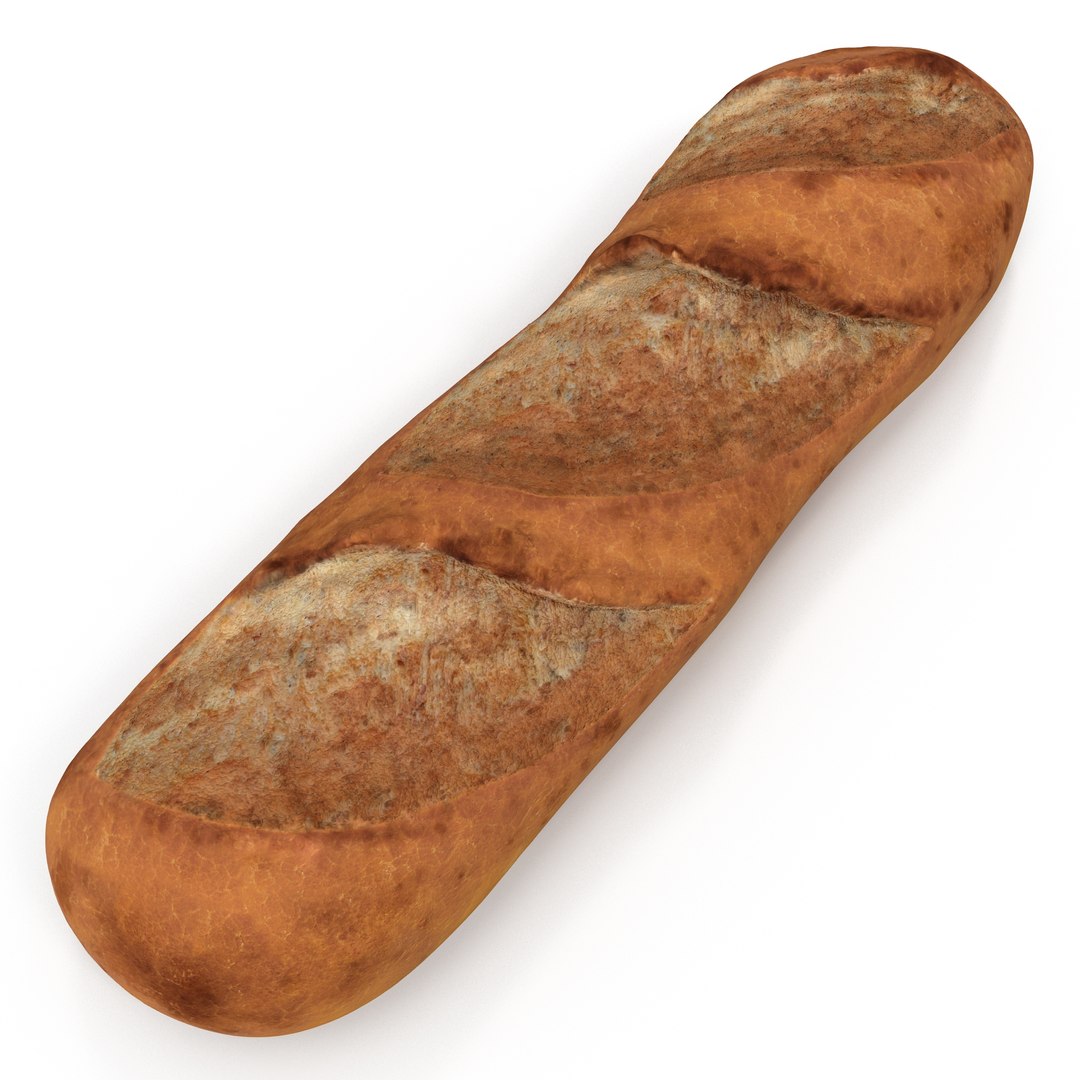 Baguette 3 3D Model 3D model preview