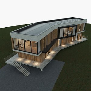 Modern house 5 with furniture