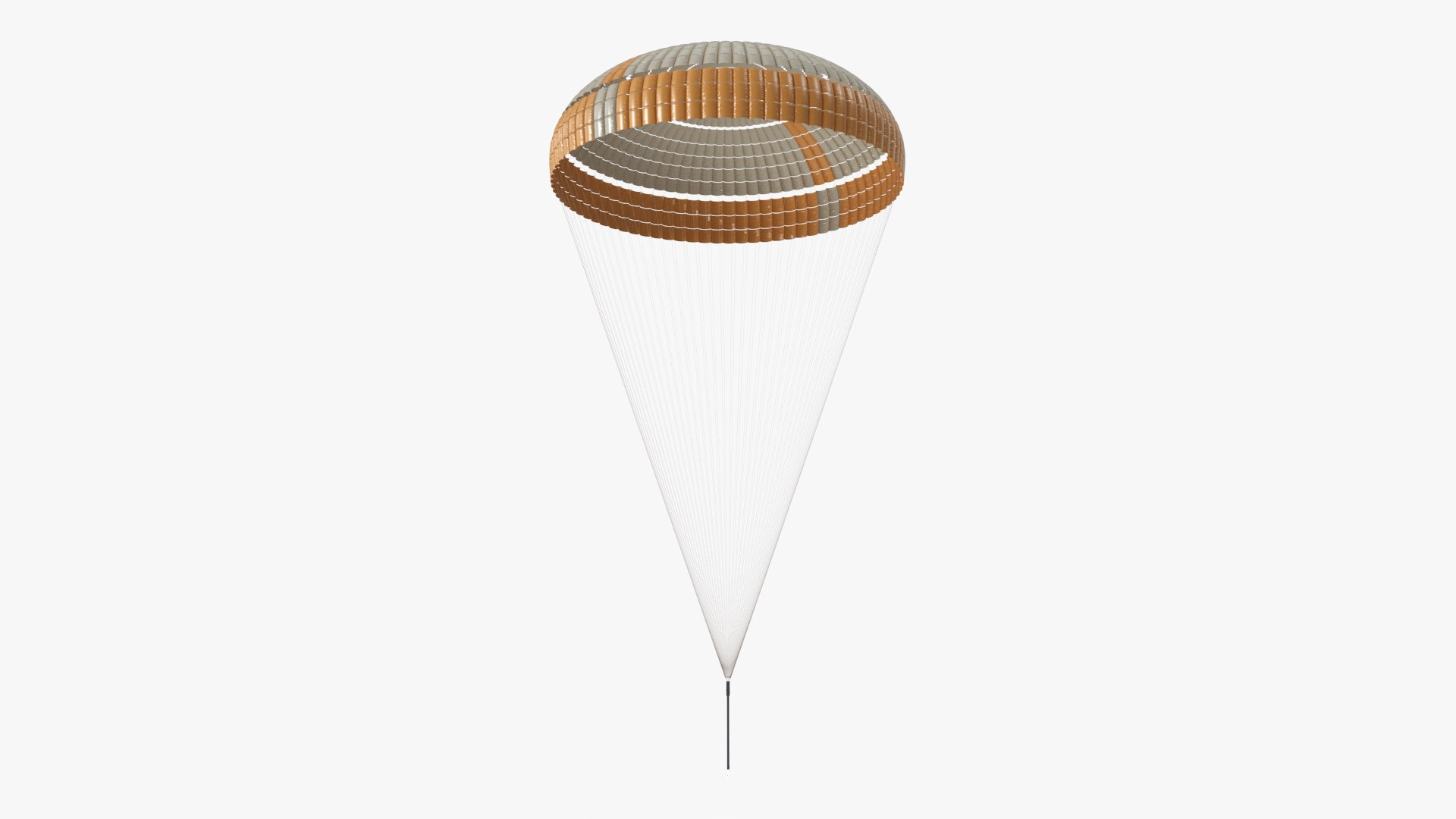 Subscale Parachute Single Yellow 3D model preview