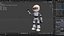 Blender用にアニメーション化された最新のAndroid挨拶アニメーション