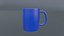 Mug en céramique bleue - Modèle 3D prêt pour le jeu