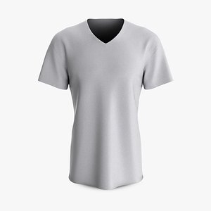 Male T-Shirt Dropped Shoulder V Collar Short Sleeve(1)