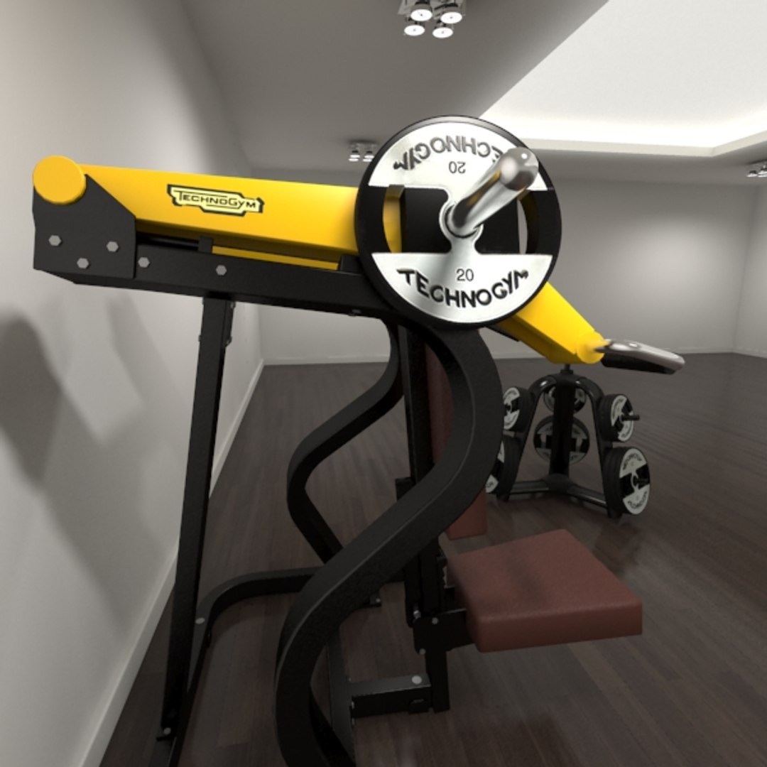 3d Technogym Gym Shoulder Model