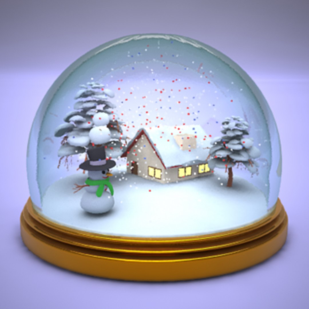 3d christmas snowglobe model