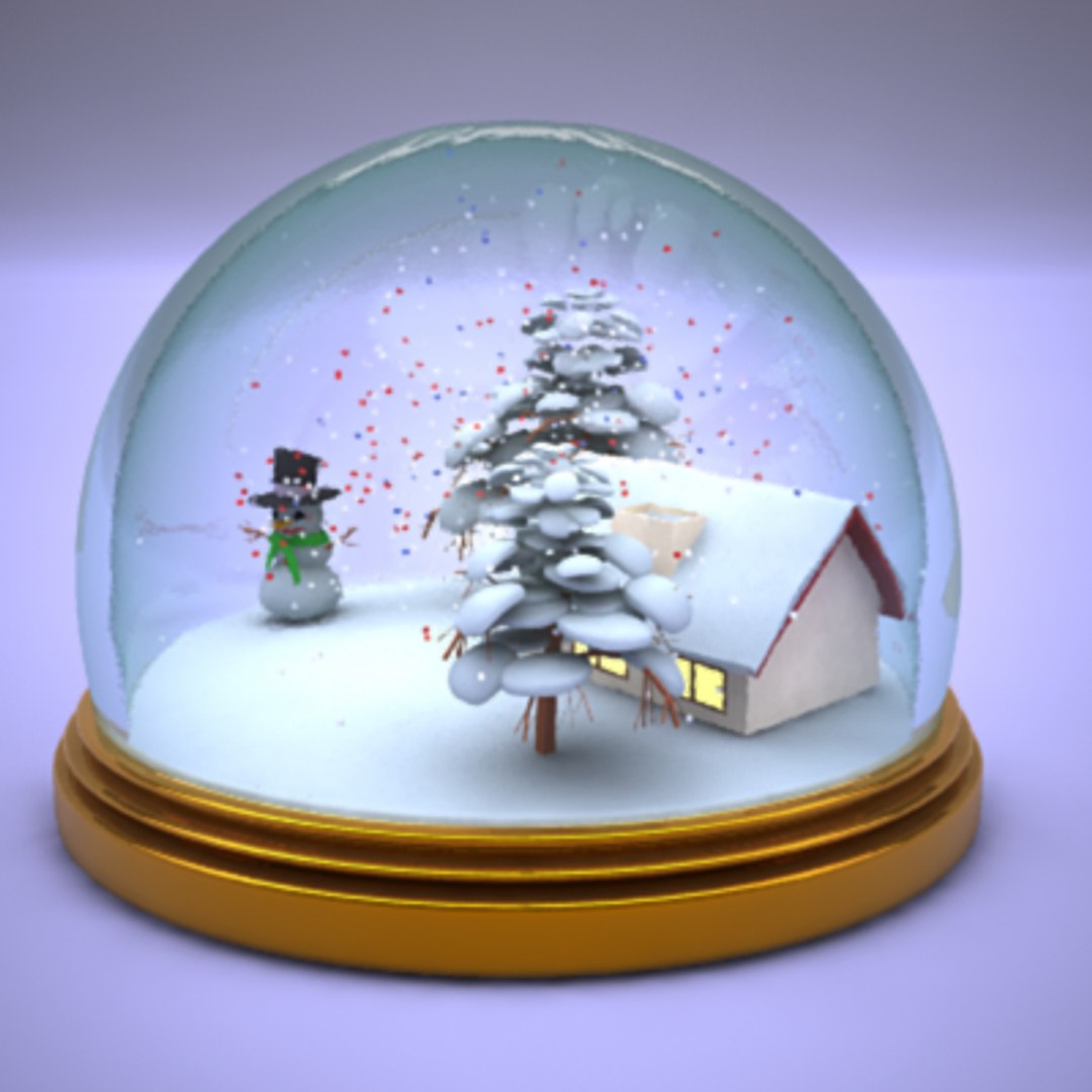 3d christmas snowglobe model