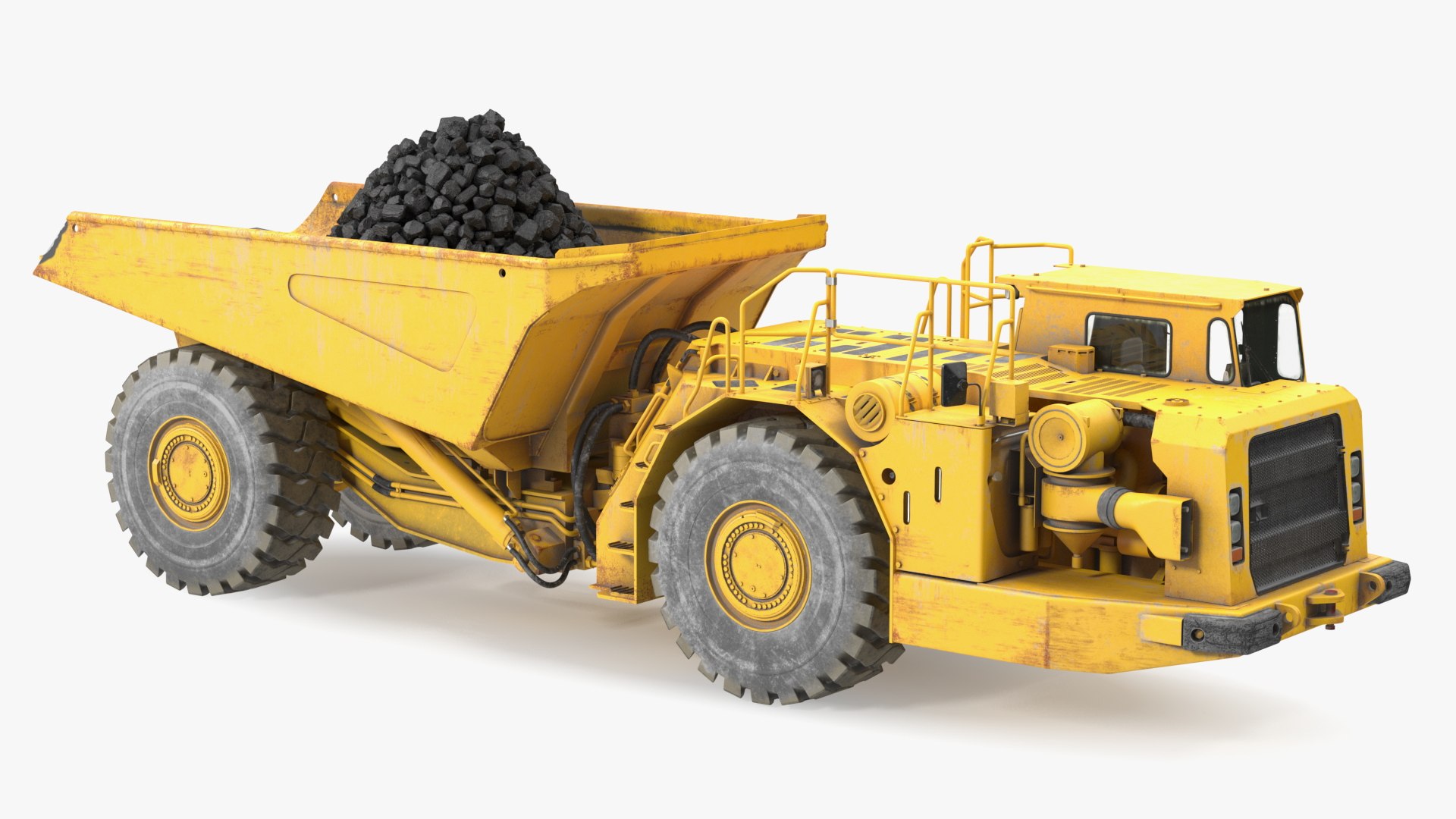 Underground Truck With Coal 3D model preview