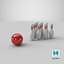 Bowling Ball and Pins