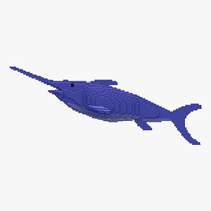Voxel Swordfish 3D