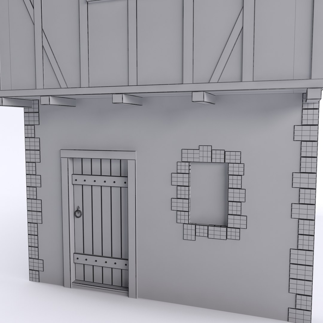 3d Medieval Town House Model