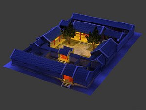 3d model houses vertexpaint