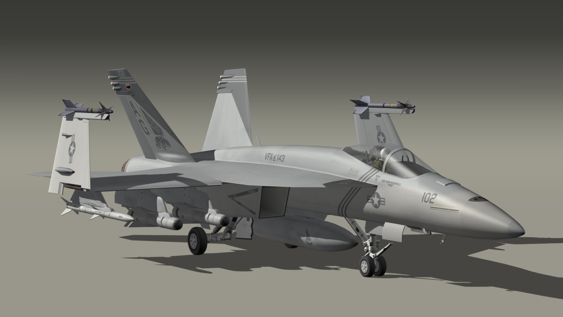 3D F18 VFA143 Pukin Dogs - TurboSquid 1747371