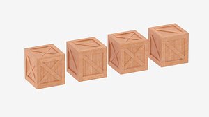 Wooden Crate Box Collection 3D
