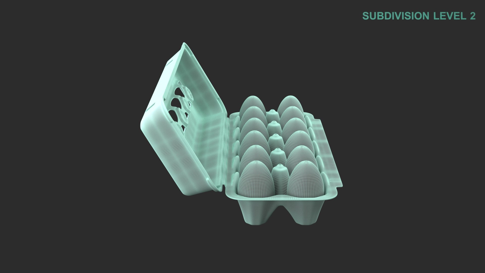 Egg Container With Eggs 3D Model - TurboSquid 2167737