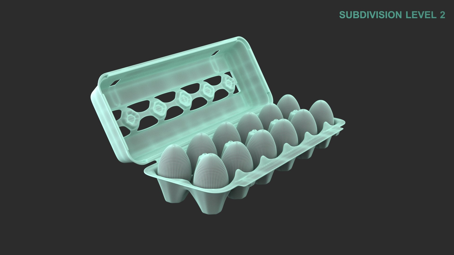 Egg Container With Eggs 3D Model - TurboSquid 2167737