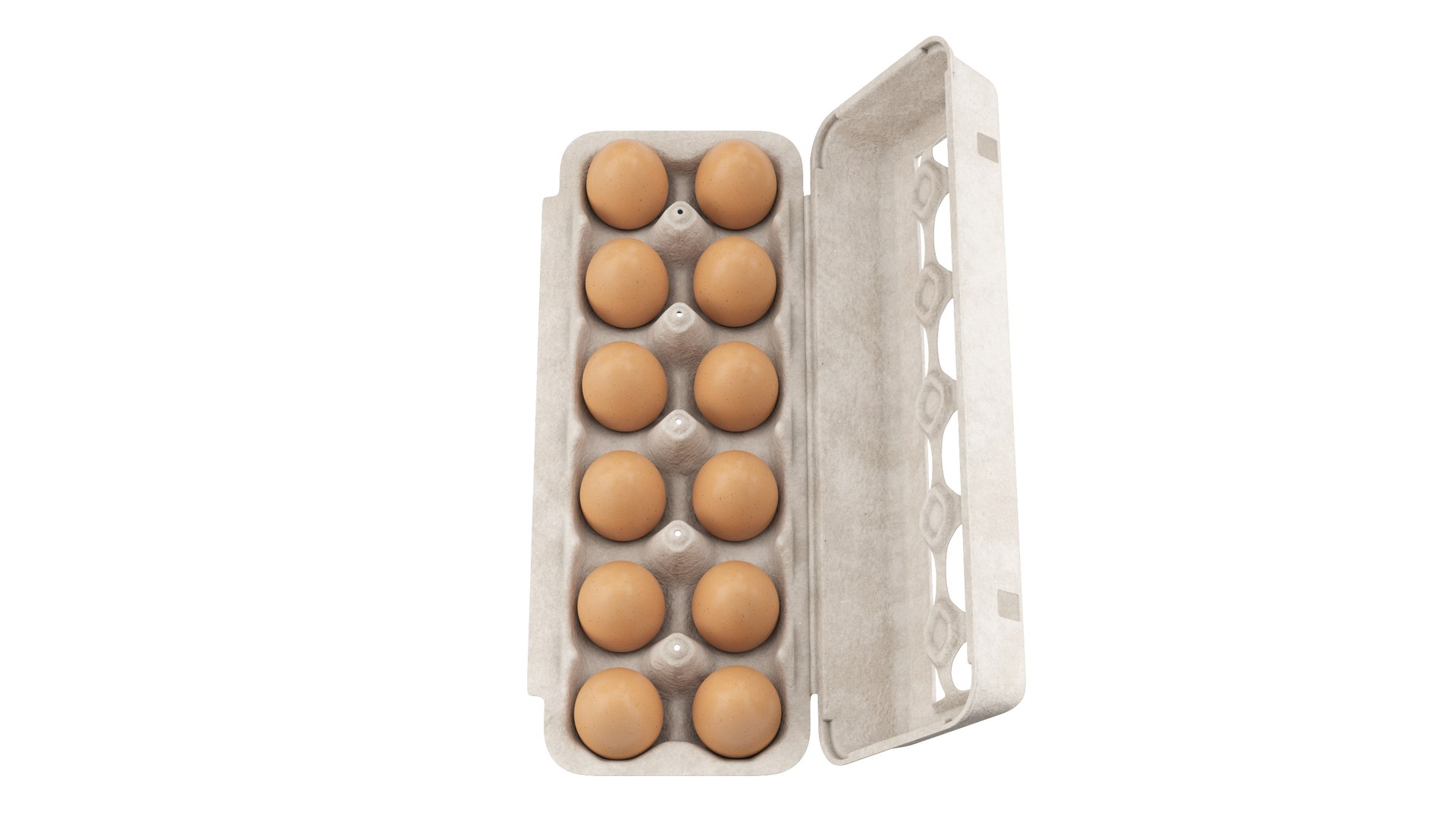 Egg Container With Eggs 3D Model - TurboSquid 2167737