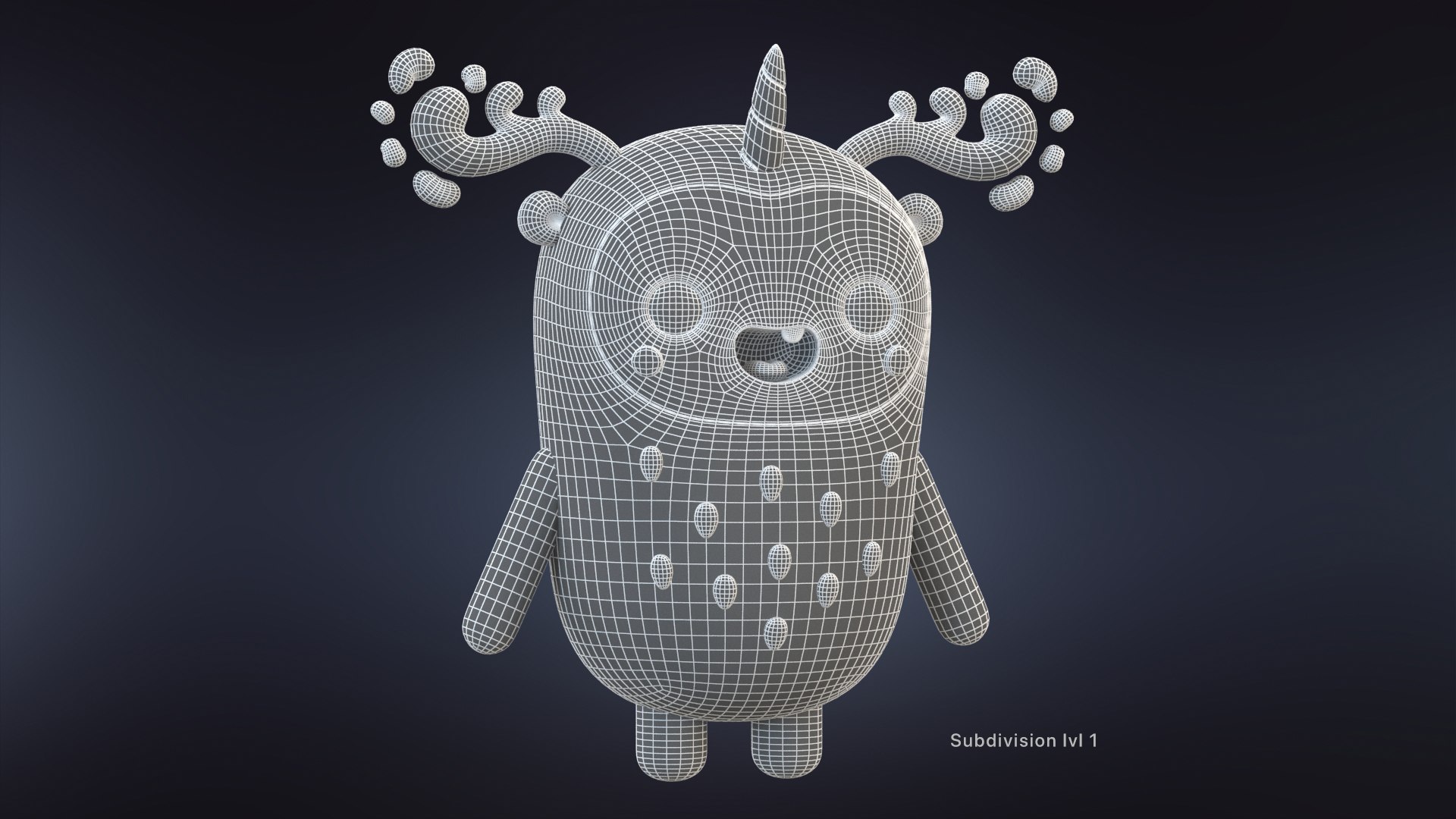 3D cute cartoon monster https://p.turbosquid.com/ts-thumb/sS/A6Lfjh/q2zL9Pwc/cartoon_monster_mesh_lvl_1/jpg/1598360937/1920x1080/fit_q87/37dc9b4e9f3e63e822da25ca00d0539d49451d19/cartoon_monster_mesh_lvl_1.jpg
