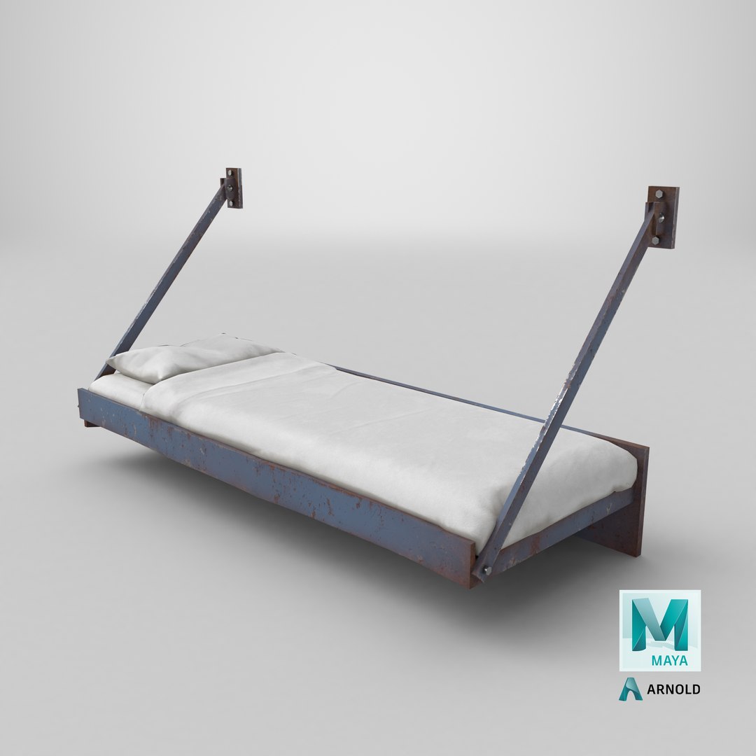 3D Prison Wall Bed Low-poly PBR https://p.turbosquid.com/ts-thumb/sS/AWwBmP/Rn/stemcell_maya_arnold_render/png/1781635525/1920x1080/fit_q87/e1ba3808c555bf1cc8837f563df0286562273aea/stemcell_maya_arnold_render.jpg