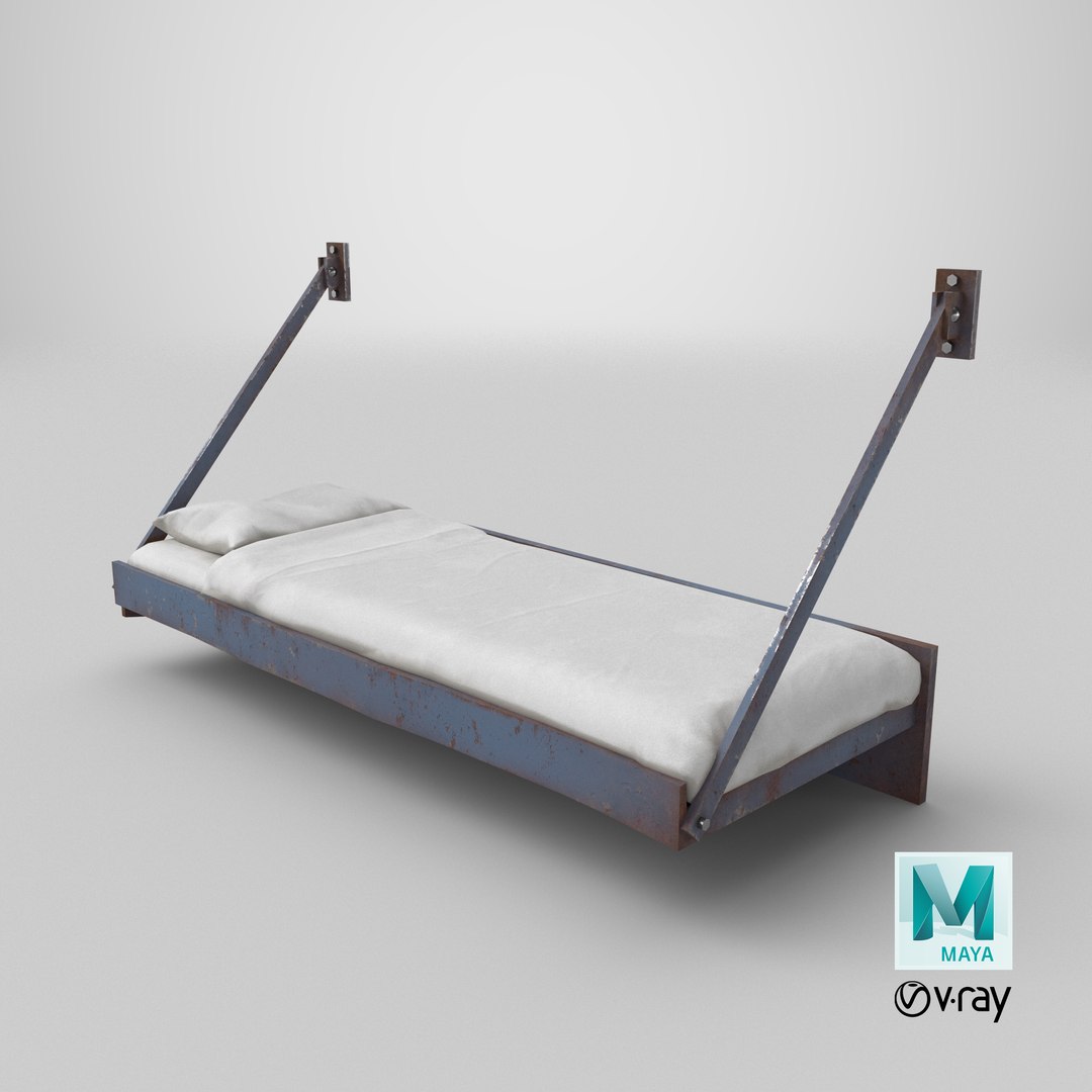 3D Prison Wall Bed Low-poly PBR https://p.turbosquid.com/ts-thumb/sS/AWwBmP/gX/stemcell_maya_vray_render/png/1781635526/1920x1080/fit_q87/9d4608fc660076ce040e2c4053a60603f1d7a3d4/stemcell_maya_vray_render.jpg