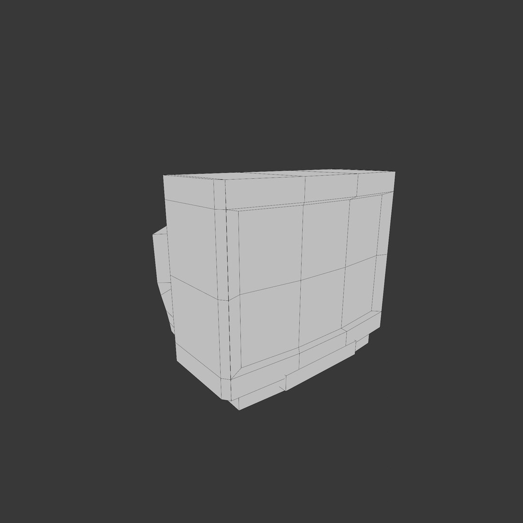 3D LowPoly TV CRT - TurboSquid 2415376