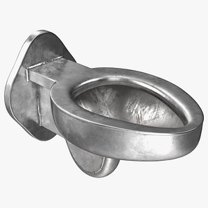 Used Stainless Steel Toilet Wall Mounted 3D