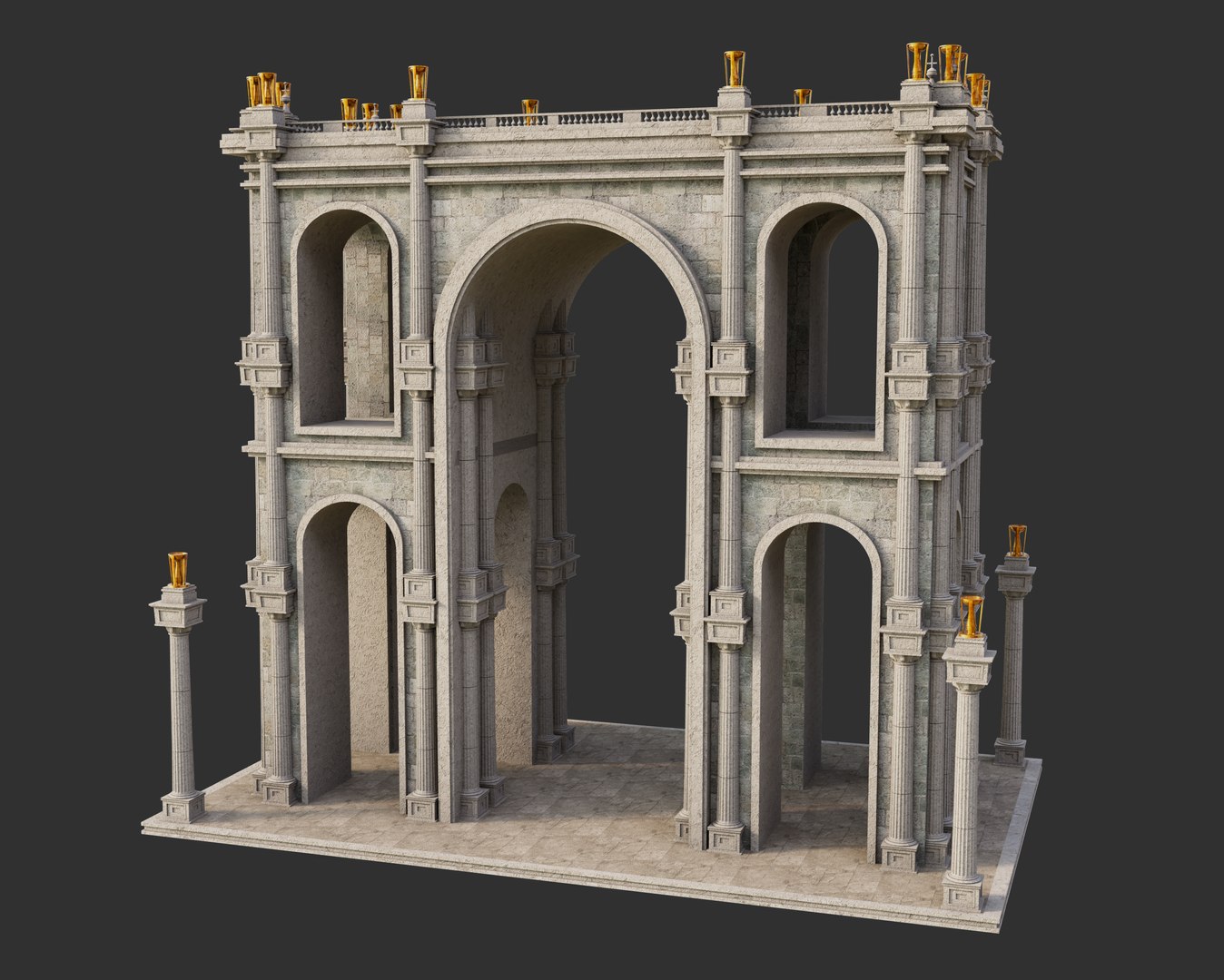Roman Arch Gate 3D Model - TurboSquid 2340504