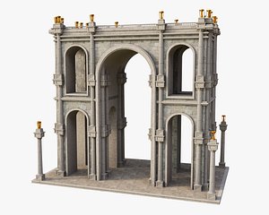 Roman Arch Gate 3D model