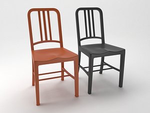 3D navy chair model