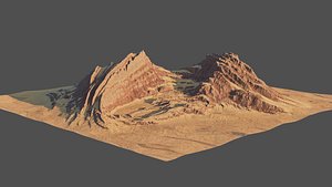3D 8K Desert Cliff Landscape 4