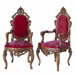 3d model of armchair classic