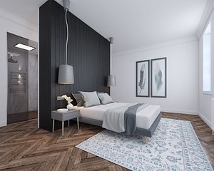 Realistic 3dsMax V-Ray Bedroom Interior Design