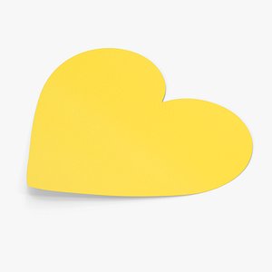 3D Sticky Note Heart model