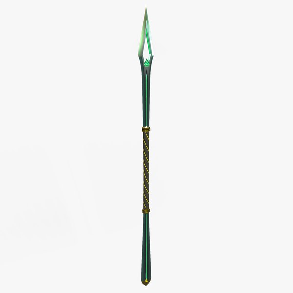 3D Game Ready Low Poly Magical Fantasy Spear model