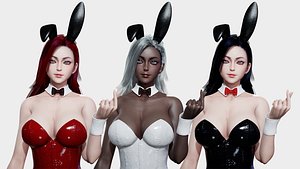 3D model Bunny Girl - Game Ready Low-poly