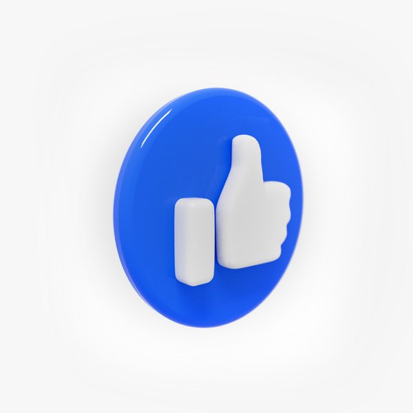 3D Like Icon FaceBook Reaction Emoji
