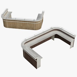 3D Reception Desk 2B model