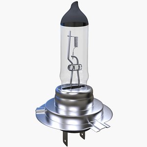 3d model of h7 headlight bulb light