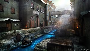 river town 3D model
