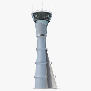 Airport Air Traffic Control Tower with Interior