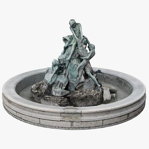 3D kids fish fountain model