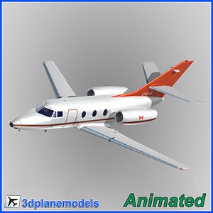 3d dassault falcon 10 skycharter model