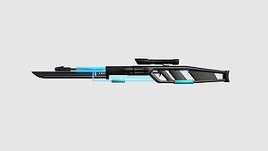 3D SciFi Sniper Gunblade A03 - Fiction Weaponry model